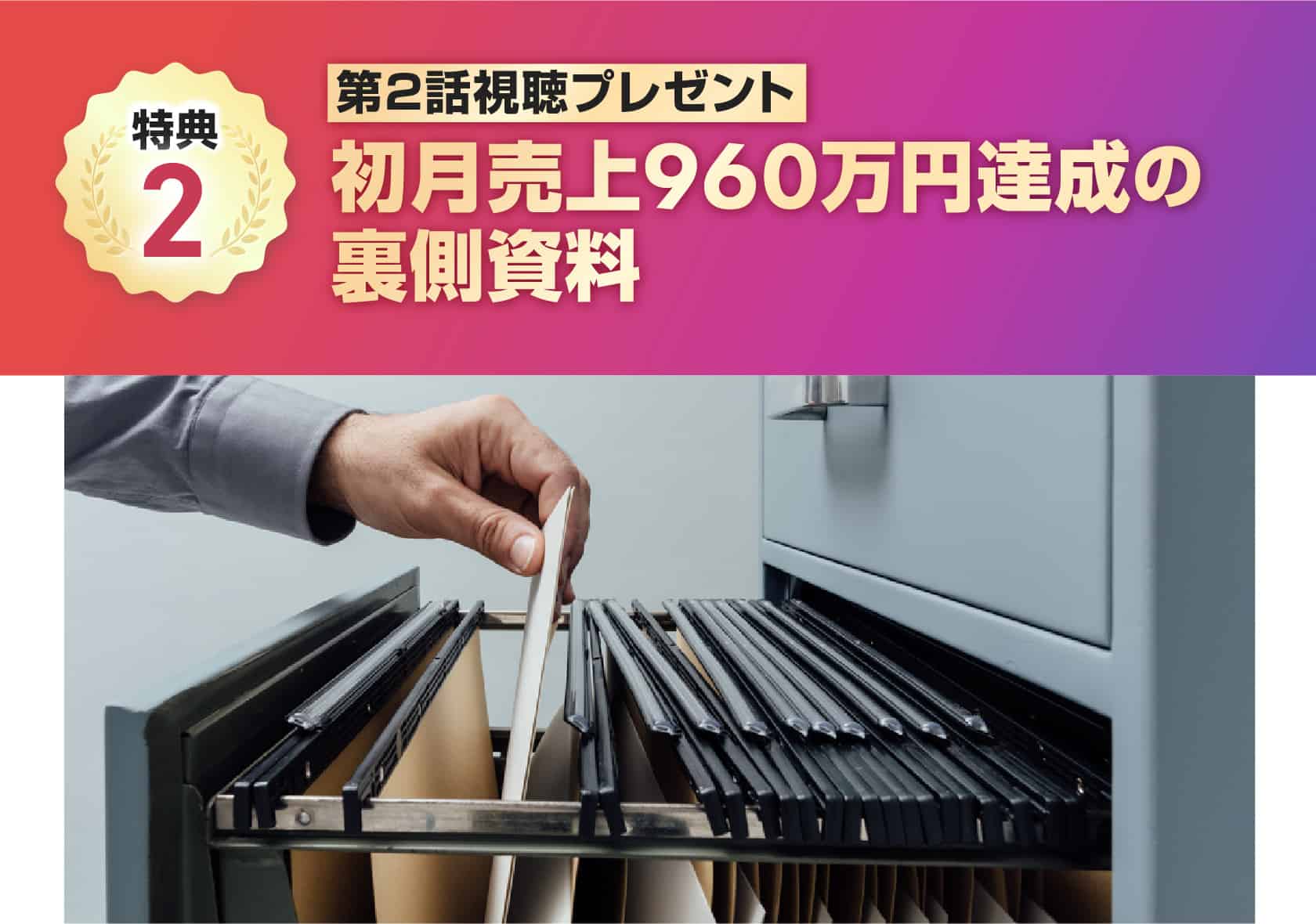 初月売上960万円達成の裏側資料