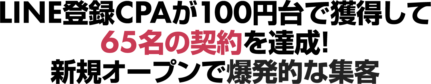 新規オープンで爆発的な集客